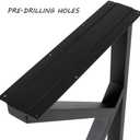 Metal Legs for Table K Shape 28" H Tall Industrial Black Table Legs Heavy Duty Metal Desk Legs Set of 2(Without Boards)