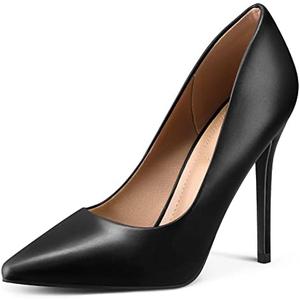mysoft Women's High Heels Pumps Closed Pointed Toe Stiletto 4IN Heels Dress Wedding Shoes, Size 9.5