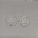 STOBOK 3.3 Inch Glass Plates, Clear Glass Plates, Small Saucers, Snack Saucers, Tea Saucers for Home Kitchen Coffee and Tea Drinkware (9 cm, Transparent Color)