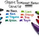 Sharpie Permanent Chisel Tip Marker Set, Poster Markers for Wood, Plastic, and More, 8 Count