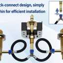 Upgraded Series Rough-In Valve with Drain Assembly,1/2-Inch IPS Connections,Compatible with Moen Widespread Bathroom Sink Faucet,S9000-series,Brass Construction
