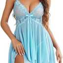 Avidlove Lingerie for Women Lace Babydoll Sleepwear Boudoir Outfits Plus Size Langeray S