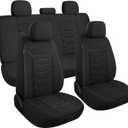 3D Air-Mesh Car Seat Covers Full Set, Breathable and Split Bench Compatible Seat Covers for Cars, Universal Car Interior Covers for Most Cars Sedan Truck SUV(Black)