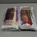 4 x 2 Pack 3.2ft x 9.8ft Rainbow Colored Pride Flag Metallic Foil Fringe Curtain, 6 Colors Multicolored Tinsel Curtains Streamers Party Photo Booth Props Backdrop for Gay Pride Month LGBTQ+ Decorations