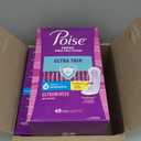 Poise Ultra Thin Incontinence Pads & Postpartum Pads for Bladder Leaks, 4 Drop Moderate Absorbency, Regular Length, 144 Count