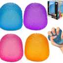 4PCS Stress Balls,Squishy Fidget Toys for Kids and Adults, Super Solid Sugar Balls for Classroom Prize Favors Easter Basket Stuffers & Easter Gifts