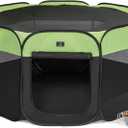 A 4 Pet 50.39-in Dog Playpen, Small Dogs & Puppies, Green+Black