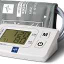 Medline Automatic Blood Pressure Monitor, Universal Upper Arm Cuff, Large Digital LCD Display, Talking Feature, Stores Up to 90 Readings, Batteries Included