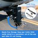 Adjustable Trailer Hitch - Fits 2 Inch Receiver, Tri-Ball (1-7/8" X 2" X 2-5/16") 7-Inch Rise/Drop Hitch, 12,500 lbs GTW Heavy Duty,Truck Tow Hitch with Anti-Theft Locking Hitch Pin