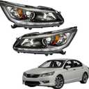 labwork Headlight Assembly Replacement for Honda Accord 2013 2014 2015 DRL Headlights Set Driver  Passenger Side