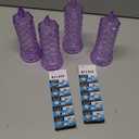 Rose Shadow LED Flameless Candles, 4PCS Romantic Battery Operated Candles Led Pillar Candles for Valentines Romantic Propose Anniversary Wedding Decorations(Pink, D 2.5" x H 7.2")