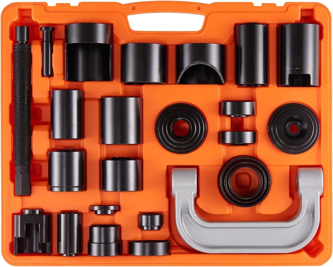VEVOR Ball Joint Press Kit, 25 pcsTool Kit, C-Press Ball Joint Remove and Install Tools, for Most 2WD and 4WD Cars, Heavy Duty Ball Joint Repair Kit for Automotive Repairing
