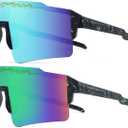 2 x 2 pcs Youth Baseball Glasses Boys Girls Kids UV400 Teen Softball Sunglasses Shades Young Men Women Football Eyewear - HYE27