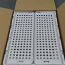 4 Pack Stackable Closet Storage Basket - Stackable Storage Bins, Multifunctional & Foldable Closet Organizer Divided, Wardrobe Cupboard Space-Saving Clothes Storage Hat Organizer, White