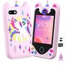 Kids Smart Phone for Boys Gifts - Toddler Christmas Birthday Gift for Age 3 4 5 6 Year Old, Kids Cell Phone Toy with Touchscreen, Dual Cameras, Learning, Music Player, Games with 32 GB Card