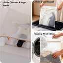 6 Pcs Mesh Laundry Bag Sturdy Zipper Mesh Wash Bags for Delicate Underwear Clothes Socks Shoes (Beige)