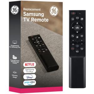 GE Samsung TV Remote Control Replacement, Universal Samsung Remote Control for Smart TV, Direct Replacement, Streaming Hotkeys, Black, 81688