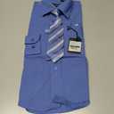 American Exchange boys Dress Shirt With Tie and Pocket Square Size 3
