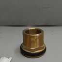 1PCS Brass Water Tank Connector, 1-1/2" NPT Female 2" NPT Male, Bulkhead Tank Adapter Fitting, with Rubber Ring, for Water Towers/Various Pipes/Fittings