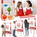 Joyooss Art Easel for Kids Easel for Toddlers,Adjustable Standing Double Sided Toddler Easels Kid Art Chalkboard with Paper Roll & Whiteboard,Easel for Kids Age 4-8 9-12