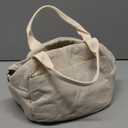 Insulated Cream Beige Lunch Bag for Women, Stylish Corduroy Tote with Aluminum Lining, Large Capacity Reusable Cooler for Work, Travel, or Beach, Beige Cream Water-Resistant Lunch Box