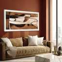 LEVERUP Modern Abstract Wall Art Gold Canvas Wall Artwork Dark Wall Decor for Bedroom Kitchen Office 20×40 Inch Posters for Room Aesthetic