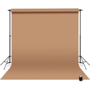 Denny Manufacturing - Seamless Paper Backdrop for Photography, Brown Seamless Paper Roll - Brown Latte (86 in x 36 ft) Includes Free Roll Black Gaffer Tape (2 in x 13 ft)