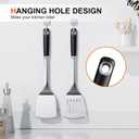 Stainless Steel Spatula Set, 2 Piece Heavy Duty Turner/Metal Spatula, High Heat Resistant Kitchen Cooking Utensils, Ideal Cookware for Frying Steak, Fish, Eggs or Pancakes