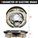 2Pcs 12" x 2" Electric Trailer Brake for 5,200lbs 6,000lbs 7,000lbs Left and Right