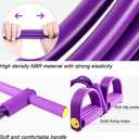 Resistance Band with Pedal Handle 6 Tube Elastic Natural Latex Pull Rope Fitness Bands for Leg Arm Abdomen Waist Stretching Exercising Training