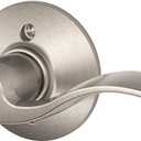 Schlage F170 ACC 619 RH Right Handed Accent Door Lever, One Sided Non-Turning Dummy Door Handle, Satin Nickel