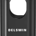 DELSWIN 4-Digit Combination Lock Outdoor Padlock - Heavy Duty Locker Lock with Hardened Steel Shackle, Waterproof Combo Lock for Gym Locker, Hasp Storage, Shed, Fence, Gate (Obsidian Black,1Pcs)