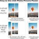 JCJMY 22x30 Picture Frame with 18x24 Mat, Display Photo 18x24 with Mat or 22 x 30 Without Mat, Wall Hanging Large 22 by 30 Poster Frame with Plexiglass, White