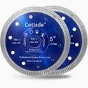 2 Pack 5 inch Super Thin Diamond Blade, Diamond Saw Blades for Angle Grinder, Diamond Cutting Grinding Disc for Porcelain, Granite, Marble, Tiles and Ceramics, 7/8"-22mm-5/8 Arbor