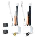 2pcs Kobra 3 Hotend Hot End Assembled Extruder Printhead Kit - 3D Printer Hotend Replacement with Low Friction Brass Nozzle, 100K Thermistor, Heater Cartridge and Heat Block for Anycubic Kobra 3