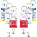 6-Pack Cruise Luggage Tag Holders&4 Magnetic Hooks, 2026 Cruise Essentials | for Carnival MSC NCL All Cruise Ship Clear Tags,Durable Cruise Must Haves with Steel Loops & Zip Sea