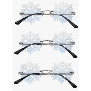 BESTOYARD 3 Pcs Snowflake Sunglasses Snowflake Shape Rimless Sunglasses Glasses for Kids Party Snowflakes Sunglass Kids Sunglasses Kid Sunglasses Party Sunglasses Metal Child Prom Clothing