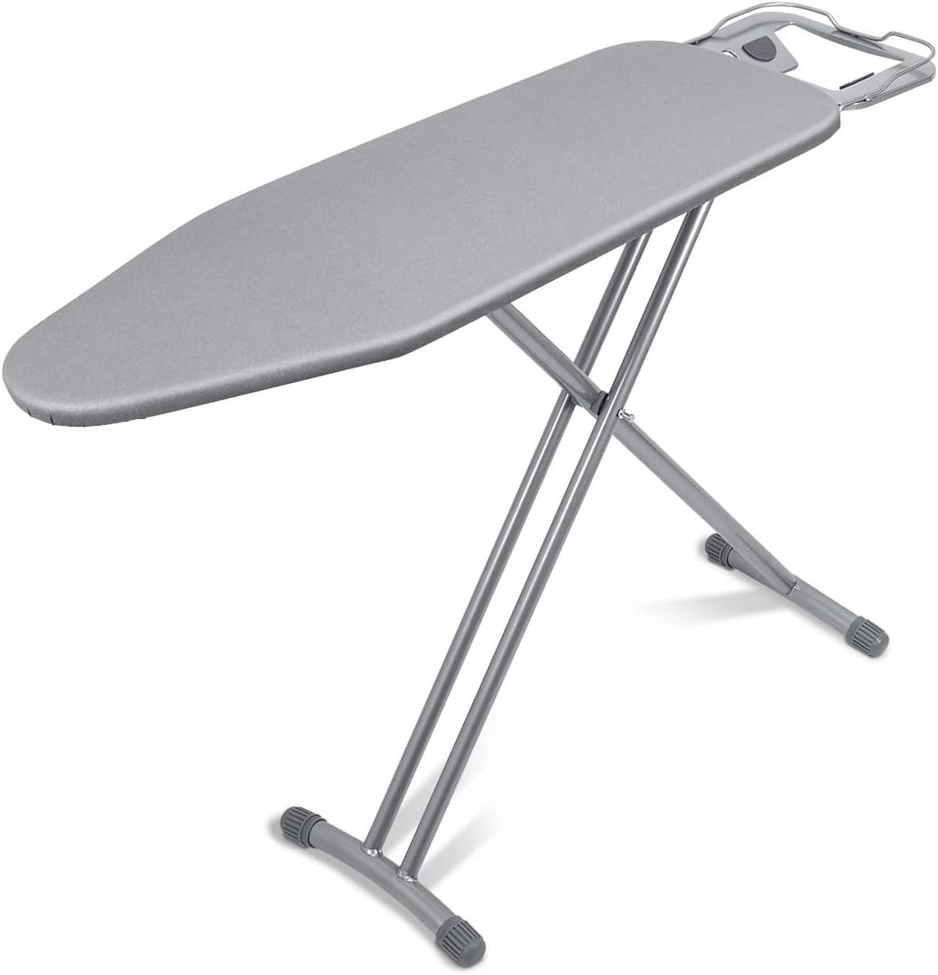 Duwee 12"x36" Ironing Board with Heat Resistant Cover and Thicken Felt Pad, Heavy Sturdy Legs (Silver)