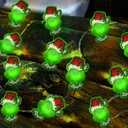 [Timer] Christmas String Lights - Battery Operated 10 FT 30 LED Xmas String Lights for Christmas Decorations Indoor Outdoor Holiday Party Decorations