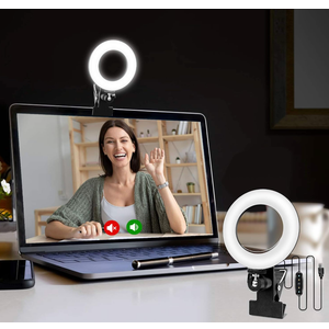 Video Conference Lighting Kit, Ring Light for Monitor Clip On,for Remote Working, Distance Learning,Zoom Call, Self Broadcasting and Live Streaming, Computer Laptop Video Conferencing