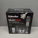 Mueller Multistick 5-in-1 Immersion Blender Handheld,12 Speed Hand Mixer-Turbo Boost,Heaviest Duty Copper Motor,Titanium reinforced Blades Hand Blender,Milk Frother Wand,Whisk,Beaker,Chopper,Grey