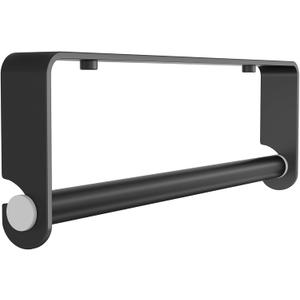 Aheucndg Under Cabinet Paper Towel Holder, Self Adhesive Wall Mount Paper Towel Holder for Kitchen or Bathroom Paper Towel Rack (Black) (1Pack)