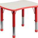 Flash Furniture 26.5x21.75 in Plastic Activity Table, Red/Gray