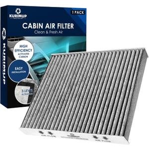 KURIMUP Cabin Air Filter,Replacement for CF11643,Premium Cabin filter with Activated Carbon, Fit for A3/Q3/S3/TT Quattro and Atlas/GTI/Golf/Jetta/Tiguan(1 pack)