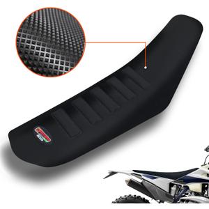 Universial Dirt Bike Seat Cover - Soft Ribbed Rubber Seat Covers for Motorcross Enduro Black