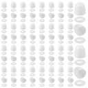 64 Pcs Universal Toilet Bolt Caps, 1.45 Inch Height Round Plastic Push-On Toilet Bowl Bolt Caps Covers with Extra Washers for Easy Installation for Concealing Bolts & Bathroom Decor