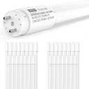 JESLED T8 LED Bulbs 4FT 12W 5000K, Type B Ballast Bypass, 2200LM, ETL | Designed to replace 40W fluorescent bulbs. Ballast bypass installation required. Single or double end powered, 30 Pack