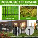 31in(H) x 26ft(L) No Dig Decorative Garden Fence with Gate, 12 Panels Rustproof Animal Barrier Metal Dog Fence Outdoor for Yard, Patio, Temporary Garden Fencing with Ground Stakes