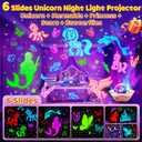 Unicorn Toys【6 Slides+96 Projections】,Unicorn Night Light Projector & Mermaid Toys & Princess Toy, Girl Birthday Gift,Juguetes para Niñas, Princess Toys for Girls 4-6, 2 Year Old Girl Birthday Gift