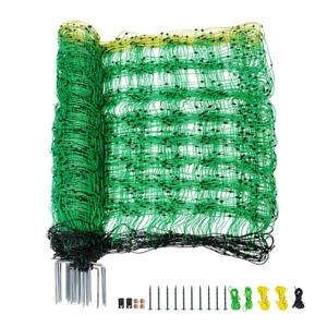 Electric Fencing Net, 35.4" H x 164' L, Portable Double Spikes Sheep Netting Fence for Dogs, Hog, Deer, Used in Backyards, Farms and Ranches